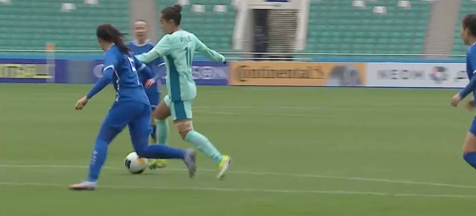 Matildas won the first leg of the Olympic qualification playoffs, defeating Uzbekistan 3-0.